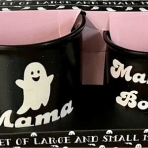 Cobwebs & Cauldrons set of Large Halloween Mama & Me Mugs